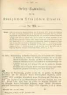 Gesetz-Sammlung für die Königlichen Preussischen Staaten. 1881.09.17 No23