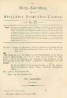 Gesetz-Sammlung für die Königlichen Preussischen Staaten. 1881.12.17 No27