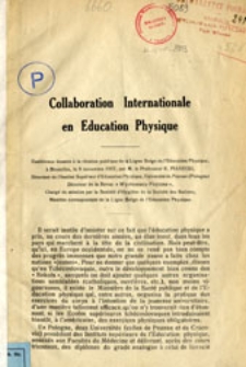 Collaboration internationale en education physique