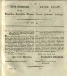 Gesetz-Sammlung f&uuml;r die K&ouml;niglichen Preussischen Staaten. 1822 No4