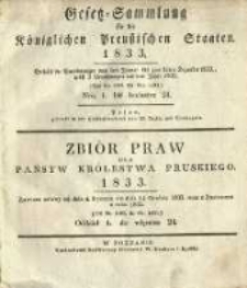 Gesetz-Sammlung für die Königlichen Preussischen Staaten. 1833 No1