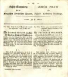 Gesetz-Sammlung f&uuml;r die K&ouml;niglichen Preussischen Staaten. 1837 No9