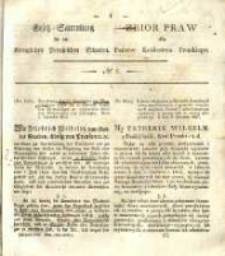 Gesetz-Sammlung f&uuml;r die K&ouml;niglichen Preussischen Staaten. 1838 No1
