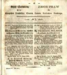 Gesetz-Sammlung f&uuml;r die K&ouml;niglichen Preussischen Staaten. 1838 No5