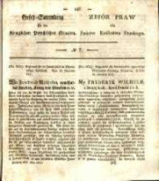 Gesetz-Sammlung f&uuml;r die K&ouml;niglichen Preussischen Staaten. 1838 No7