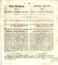Gesetz-Sammlung f&uuml;r die K&ouml;niglichen Preussischen Staaten. 1838 No21