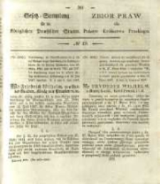 Gesetz-Sammlung f&uuml;r die K&ouml;niglichen Preussischen Staaten. 1839 No19