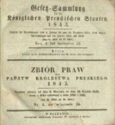 Gesetz-Sammlung f&uuml;r die K&ouml;niglichen Preussischen Staaten. 1843 No1