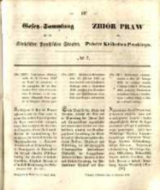 Gesetz-Sammlung f&uuml;r die K&ouml;niglichen Preussischen Staaten. 1852.04.17 No7