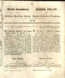 Gesetz-Sammlung f&uuml;r die K&ouml;niglichen Preussischen Staaten. 1852.06.24 No24