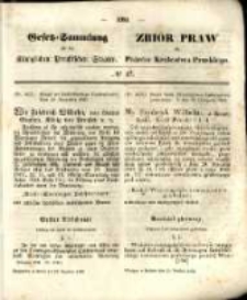 Gesetz-Sammlung f&uuml;r die K&ouml;niglichen Preussischen Staaten. 1852.12.23 No47