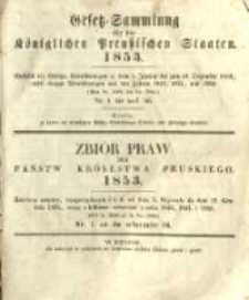 Gesetz-Sammlung für die Königlichen Preussischen Staaten. 1853.01.15 No1