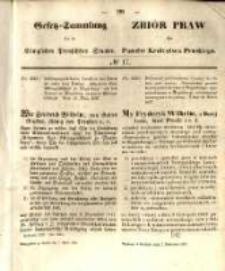 Gesetz-Sammlung f&uuml;r die K&ouml;niglichen Preussischen Staaten. 1857.04.07 No17