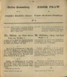Gesetz-Sammlung f&uuml;r die K&ouml;niglichen Preussischen Staaten. 1870.01.20 No2