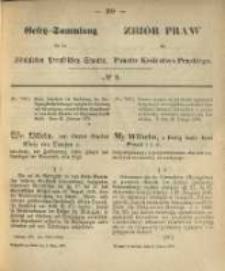 Gesetz-Sammlung f&uuml;r die K&ouml;niglichen Preussischen Staaten. 1870.03.08 No9