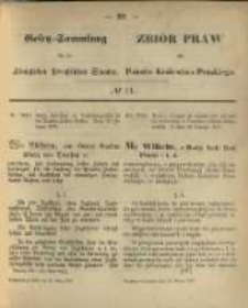 Gesetz-Sammlung f&uuml;r die K&ouml;niglichen Preussischen Staaten. 1870.03.12 No11
