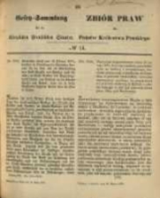 Gesetz-Sammlung f&uuml;r die K&ouml;niglichen Preussischen Staaten. 1870.03.19 No14