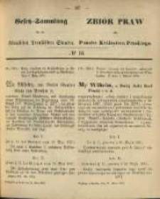 Gesetz-Sammlung f&uuml;r die K&ouml;niglichen Preussischen Staaten. 1870.03.24 No16