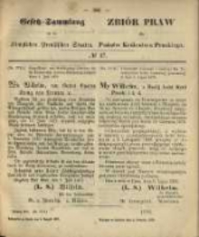 Gesetz-Sammlung f&uuml;r die K&ouml;niglichen Preussischen Staaten. 1870.08.09 No37