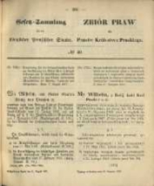 Gesetz-Sammlung f&uuml;r die K&ouml;niglichen Preussischen Staaten. 1870.08.31 No40