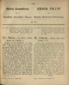 Gesetz-Sammlung f&uuml;r die K&ouml;niglichen Preussischen Staaten. 1870.11.25 No47