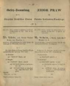 Gesetz-Sammlung f&uuml;r die K&ouml;niglichen Preussischen Staaten. 1871.02.03 No3