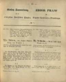 Gesetz-Sammlung f&uuml;r die K&ouml;niglichen Preussischen Staaten. 1871.03.21 No7