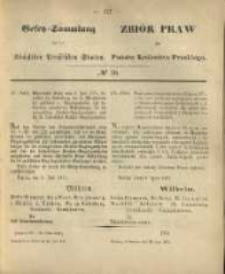 Gesetz-Sammlung f&uuml;r die K&ouml;niglichen Preussischen Staaten. 1871.07.23 No20