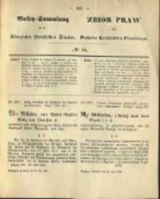 Gesetz-Sammlung f&uuml;r die K&ouml;niglichen Preussischen Staaten. 1875.05.20 No14