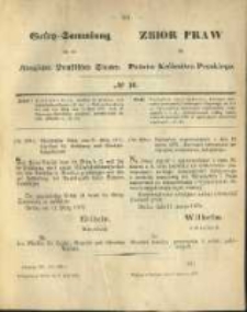 Gesetz-Sammlung f&uuml;r die K&ouml;niglichen Preussischen Staaten. 1875.06.09 No16