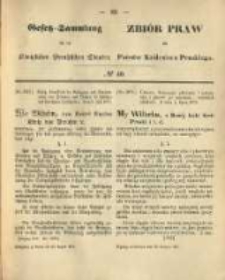 Gesetz-Sammlung f&uuml;r die K&ouml;niglichen Preussischen Staaten. 1875.08.20 No40