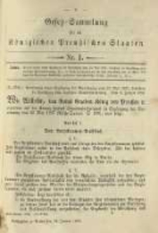 Gesetz-Sammlung für die Königlichen Preussischen Staaten. 1896.01.18 No1