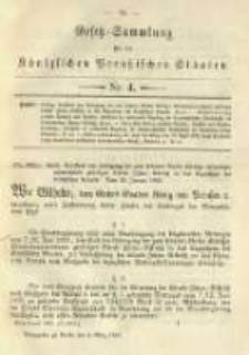 Gesetz-Sammlung f&uuml;r die K&ouml;niglichen Preussischen Staaten. 1896.03.06 No4