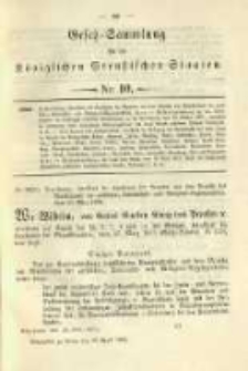 Gesetz-Sammlung f&uuml;r die K&ouml;niglichen Preussischen Staaten. 1896.04.30 No10