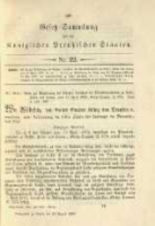 Gesetz-Sammlung f&uuml;r die K&ouml;niglichen Preussischen Staaten. 1896.08.20 No22