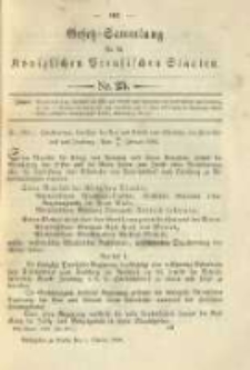 Gesetz-Sammlung f&uuml;r die K&ouml;niglichen Preussischen Staaten. 1896.10.01 No25