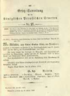 Gesetz-Sammlung für die Königlichen Preussischen Staaten. 1896.10.28 No27