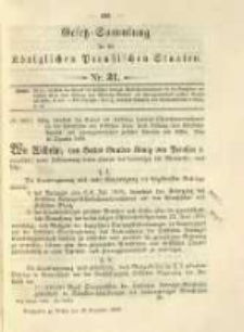 Gesetz-Sammlung f&uuml;r die K&ouml;niglichen Preussischen Staaten. 1896.12.16 No31