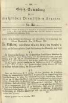 Gesetz-Sammlung f&uuml;r die K&ouml;niglichen Preussischen Staaten. 1896.12.28 No34
