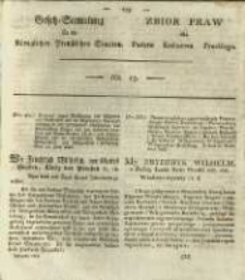 Gesetz-Sammlung f&uuml;r die K&ouml;niglichen Preussischen Staaten. 1825 No13