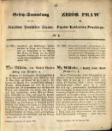 Gesetz-Sammlung f&uuml;r die K&ouml;niglichen Preussischen Staaten. 1869.01.14 No4
