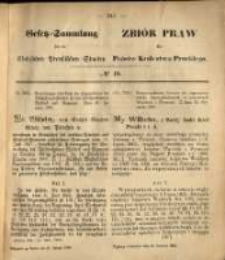Gesetz-Sammlung f&uuml;r die K&ouml;niglichen Preussischen Staaten. 1869.01.30 No10