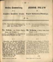 Gesetz-Sammlung f&uuml;r die K&ouml;niglichen Preussischen Staaten. 1869.02.16 No15