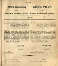 Gesetz-Sammlung f&uuml;r die K&ouml;niglichen Preussischen Staaten. 1869.08.14 No52