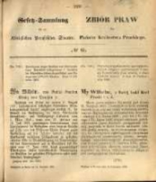 Gesetz-Sammlung f&uuml;r die K&ouml;niglichen Preussischen Staaten. 1869.11.13 No65
