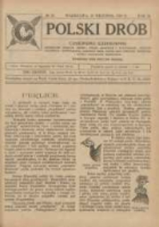 Polski Dr&oacute;b: czasopismo ilustrowane poświęcone hodowli drobiu, gołębi rasowych i pocztowych, ptactwa ozdobnego i śpiewającego, kr&oacute;likow, ps&oacute;w, kot&oacute;w oraz sprawom przemysłu i handlu produktami drobiowemi 1924.09.20 R.3 Nr18