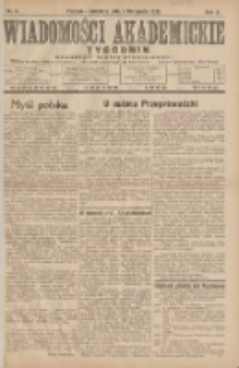 Wiadomości Akademickie 1930.11.02 R.2 Nr5