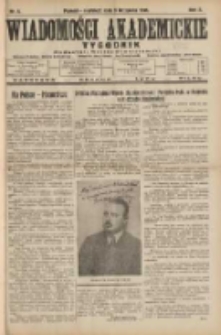 Wiadomości Akademickie 1930.11.09 R.2 Nr6