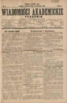 Wiadomości Akademickie 1930.11.23 R.2 Nr8