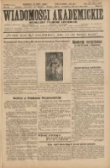 Wiadomości Akademickie: niezależny tygodnik akademicki 1931.03.15 R.3 Nr8